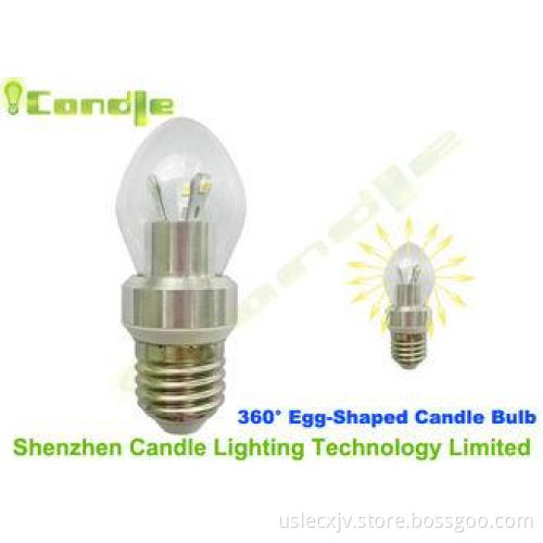 99% Transmittance Glass High Lumen LED Bulb 2400k Egg - Sha